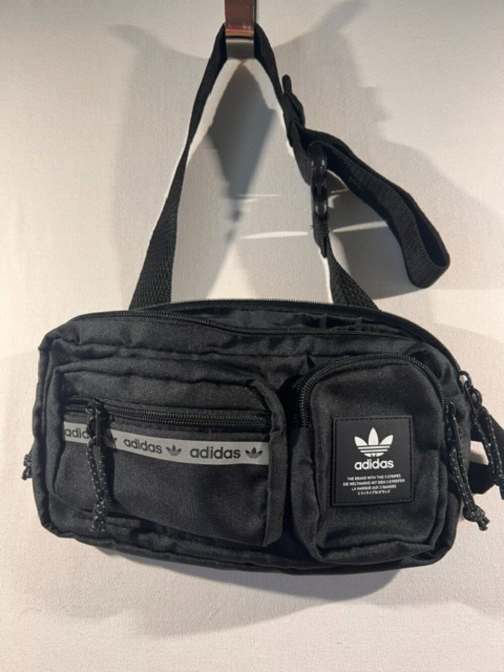 Adidas Originals Rectangle Crossbody Bag in black tactical style utility EUC